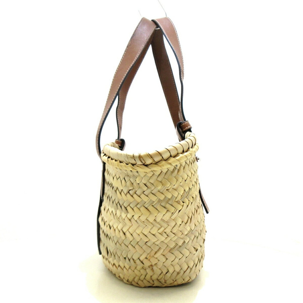 Loewe Basket Tote Palm Natural Bag Calfskin Tan Leaf Small - Picture 4 of 16